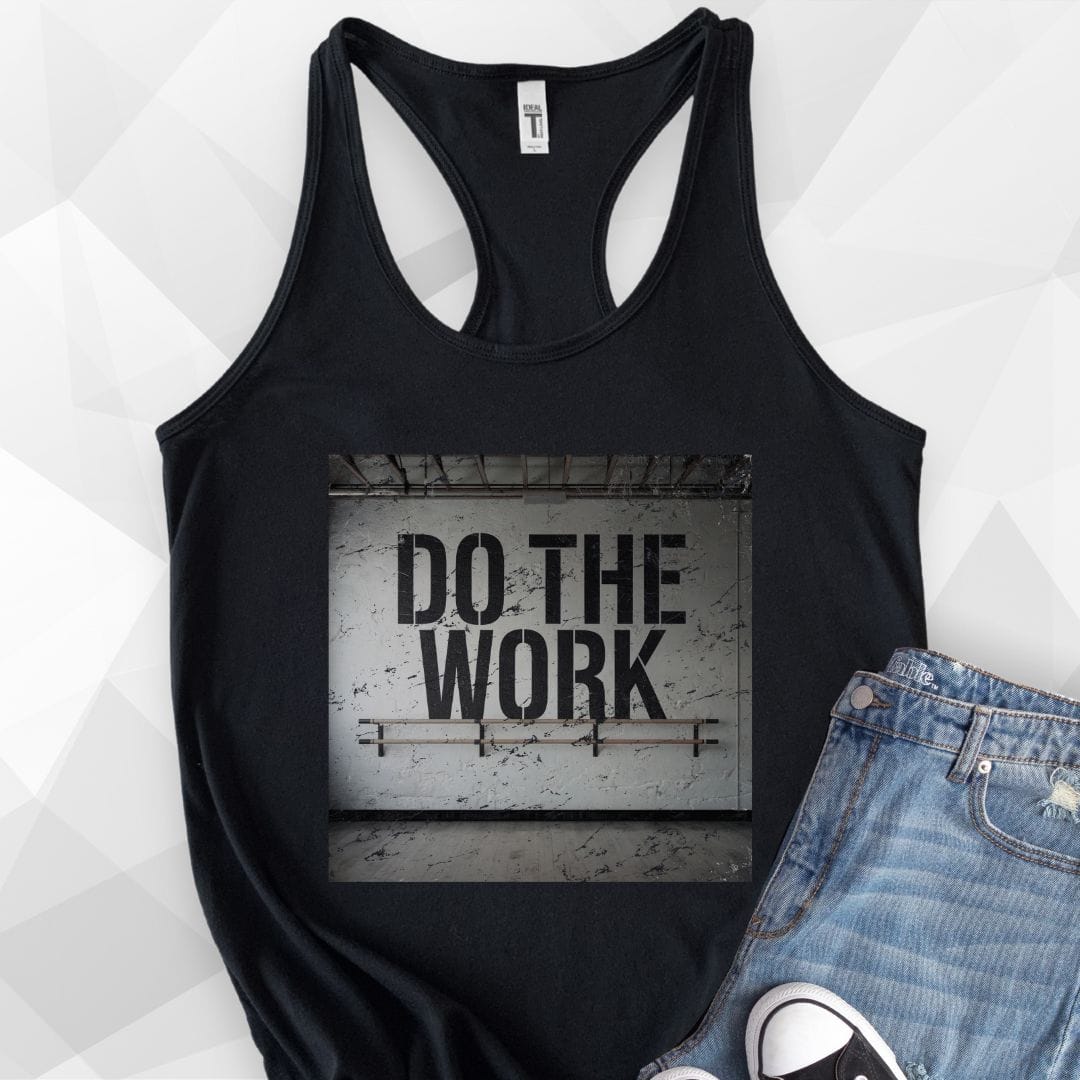 Do The Work Tank Top - Solid Black