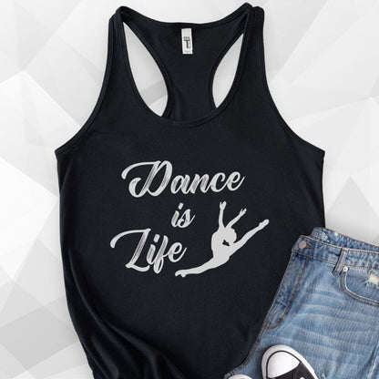 Dance Is Life Tank Top - Solid Black