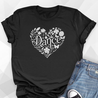 Floral heart T-shirt