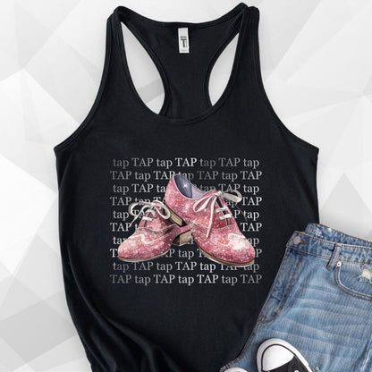 Pink Tap Shoes Tank Top - black.jpg