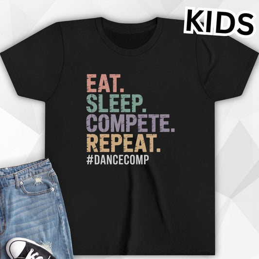 KIDS Eat Sleep Compete T-Shirt