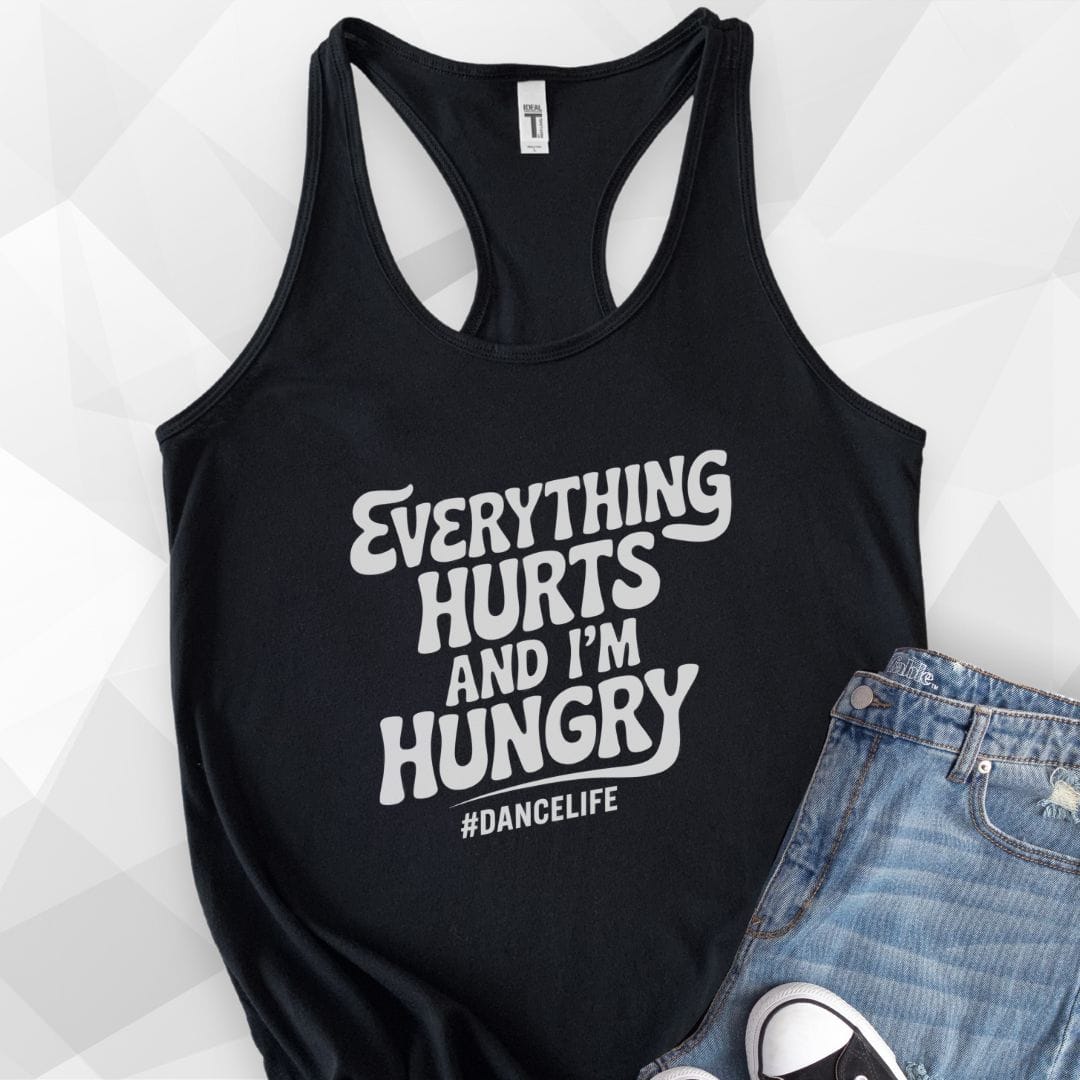 Everything Hurts Tank Top - Solid Black