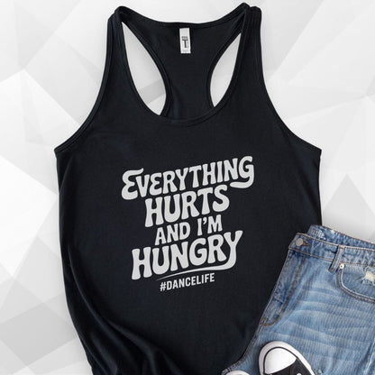 Everything Hurts Tank Top - Solid Black