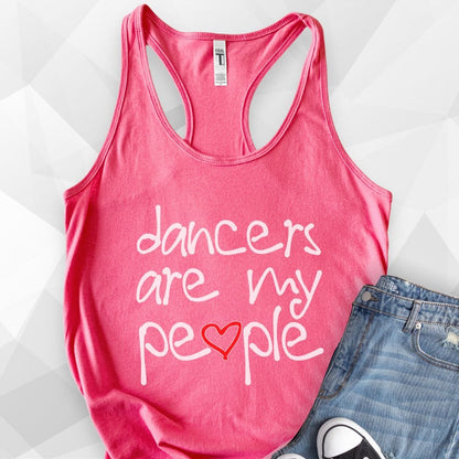 Dancers Are My People Tank Top - Solid Hot Pink