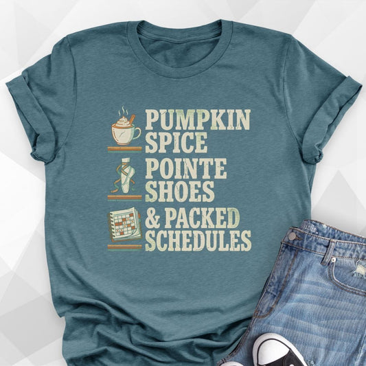 Pumpkin Spice & Pointe Shoes T-Shirt