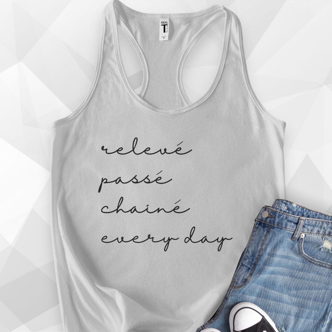 Releve, Passe, Chaine, Every Day Tank Top - Heather Grey