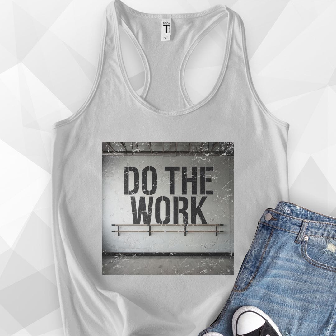 Do The Work Tank Top - Heather Grey
