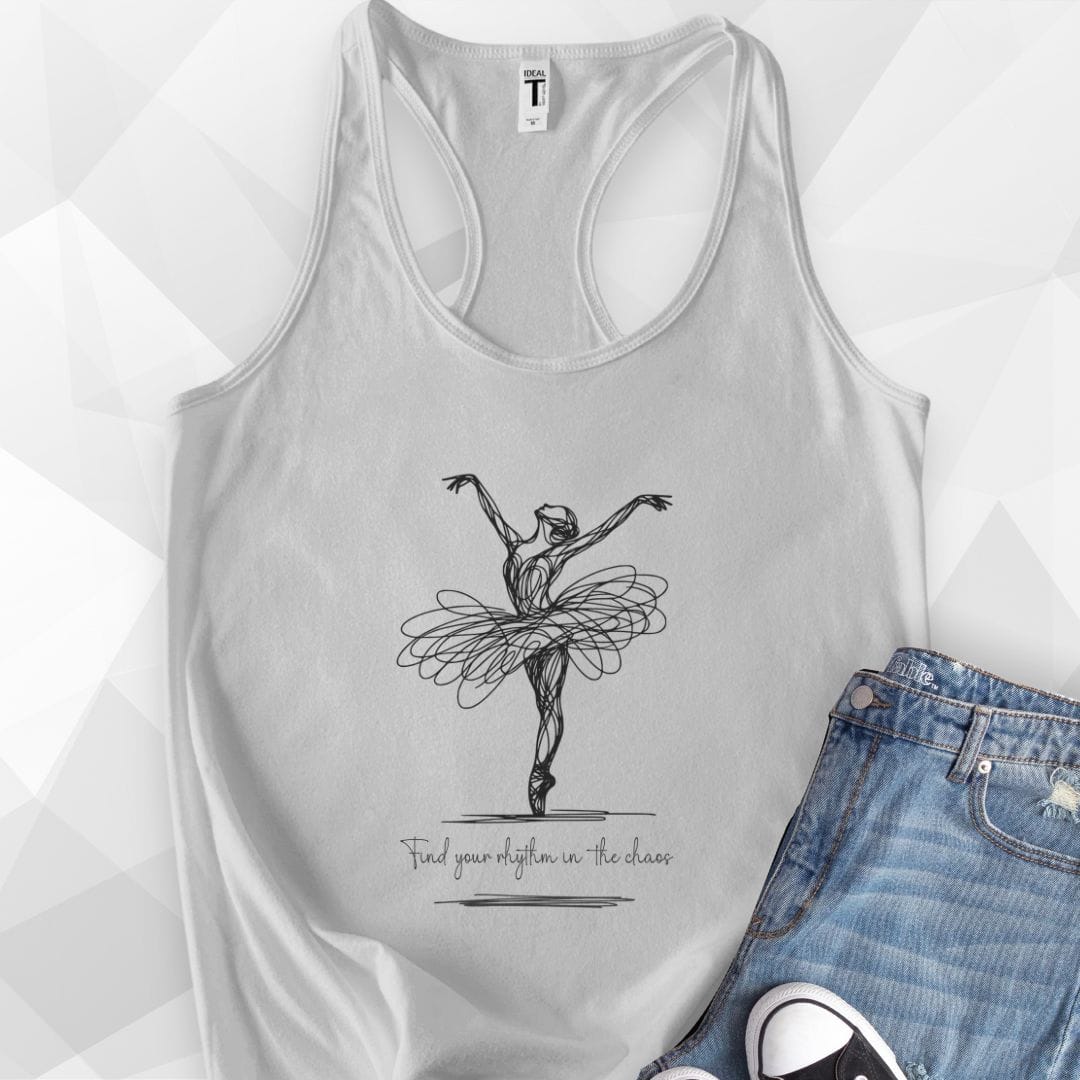 Ballerina Chaos Tank Top - heather grey