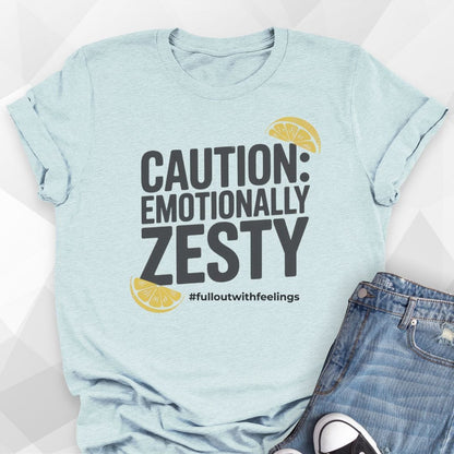 Emotionally Zesty T-shirt - heather prism ice blue