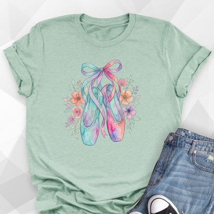 Watercolor Pointe Shoes T-Shirt