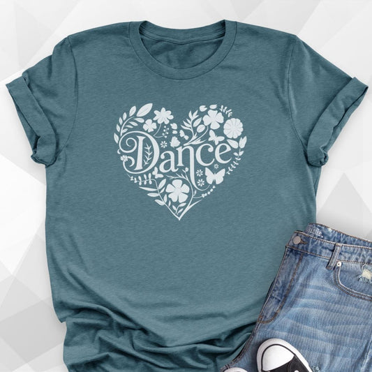 Floral heart T-shirt