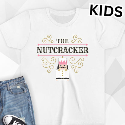KIDS Pretty Pink Nutcracker Design T-shirt - White