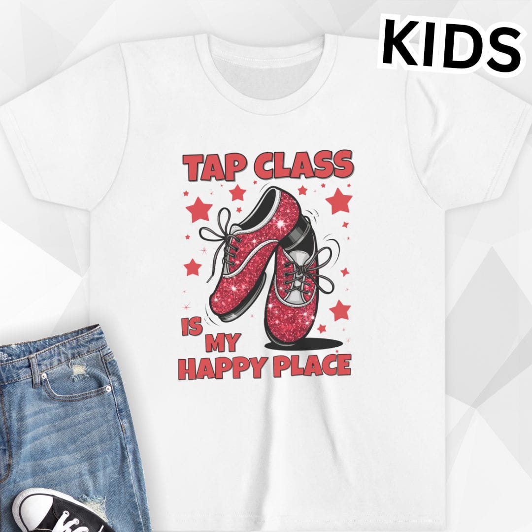 KIDS Tap Class Is My Happy Place T-Shirt - White