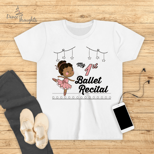 KIDS My First Ballet Recital (dark skin/brown hair) T-Shirt