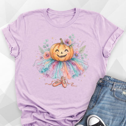 Halloween Pumpkin Ballerina T-Shirt