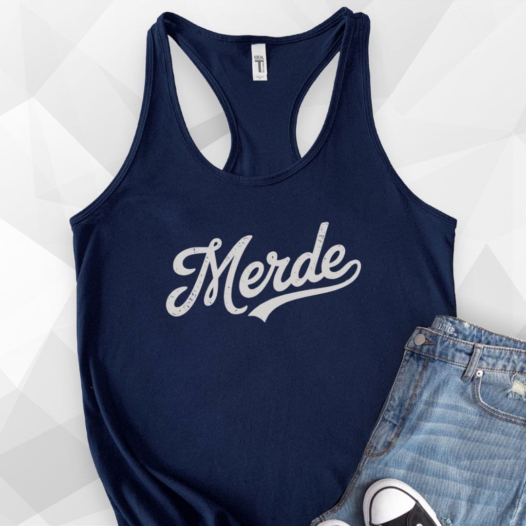 Merde Tank Top - Solid Midnight Navy
