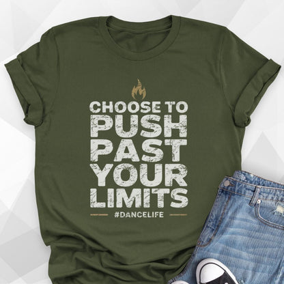 Push Past Your Limits T-shirt - military green