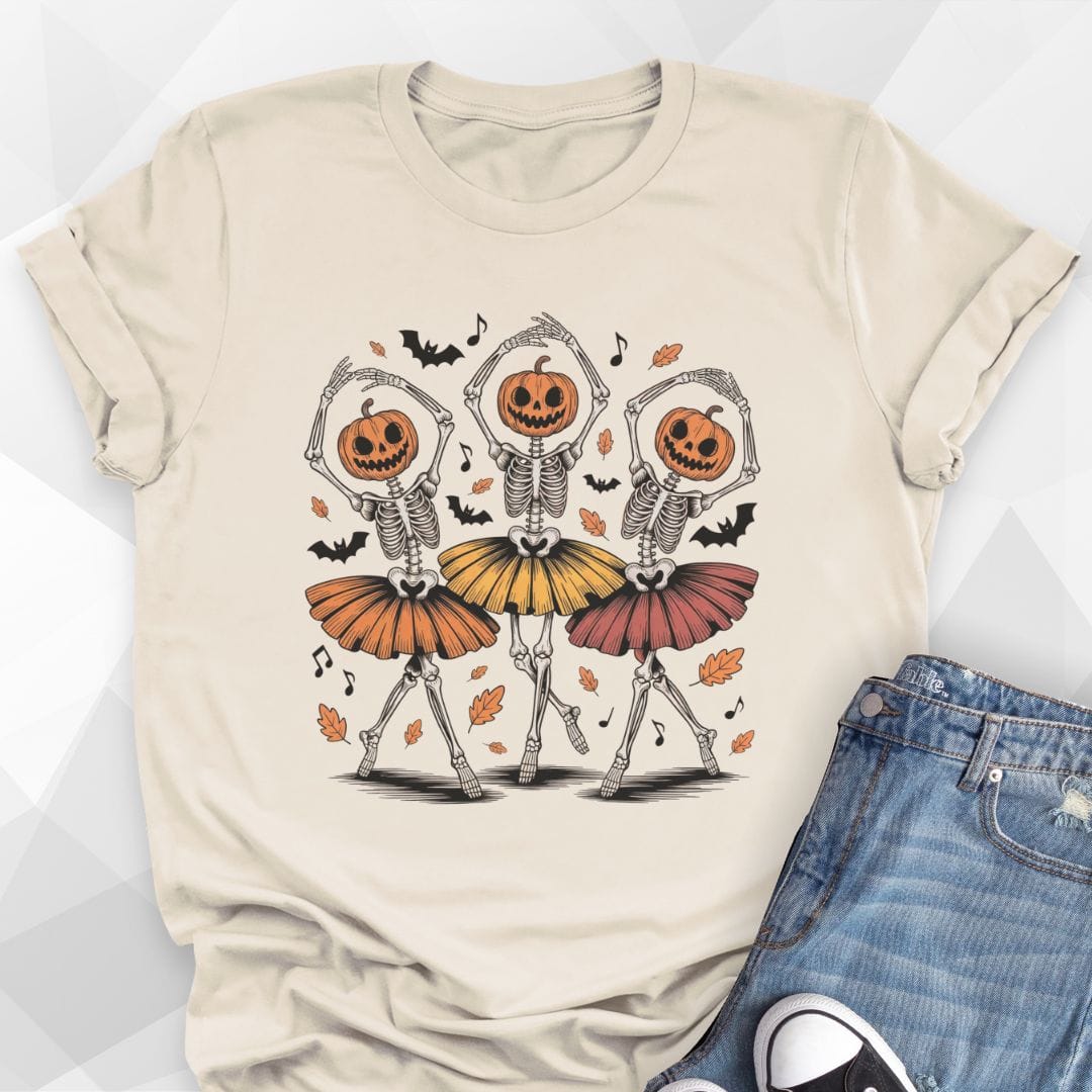 Dancing Skeletons T-shirt - natural