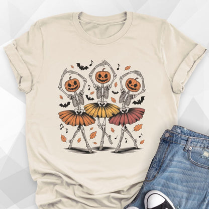 Dancing Skeletons T-shirt - natural