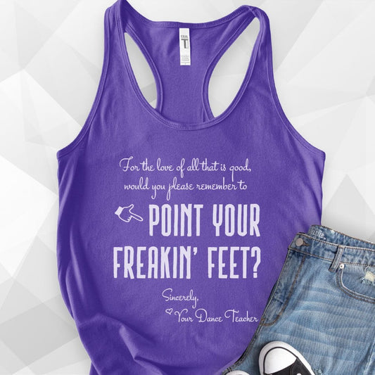 Freakin' Feet Tank Top - Solid Purple Rush