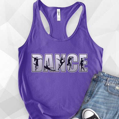 Dance Silhouettes Tank Top - purple rush