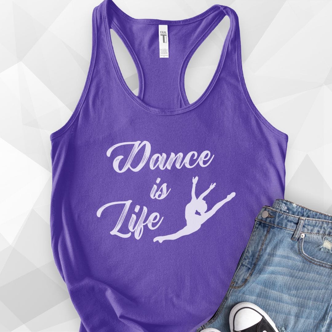 Dance Is Life Tank Top - Solid Purple Rush
