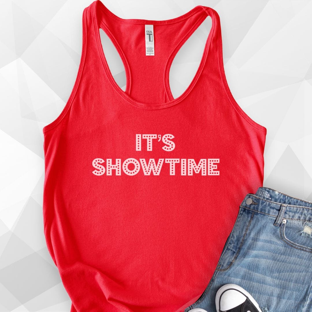 It's Showtime Tank Top - Solid Red