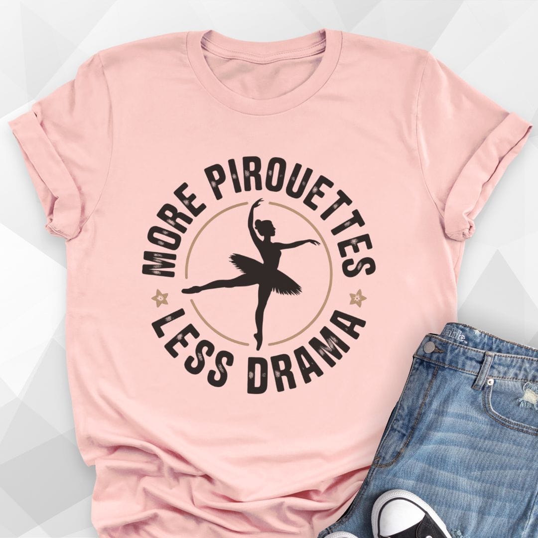 More Pirouettes T-shirt - soft pink