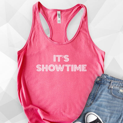 It's Showtime Tank Top - Solid Hot Pink