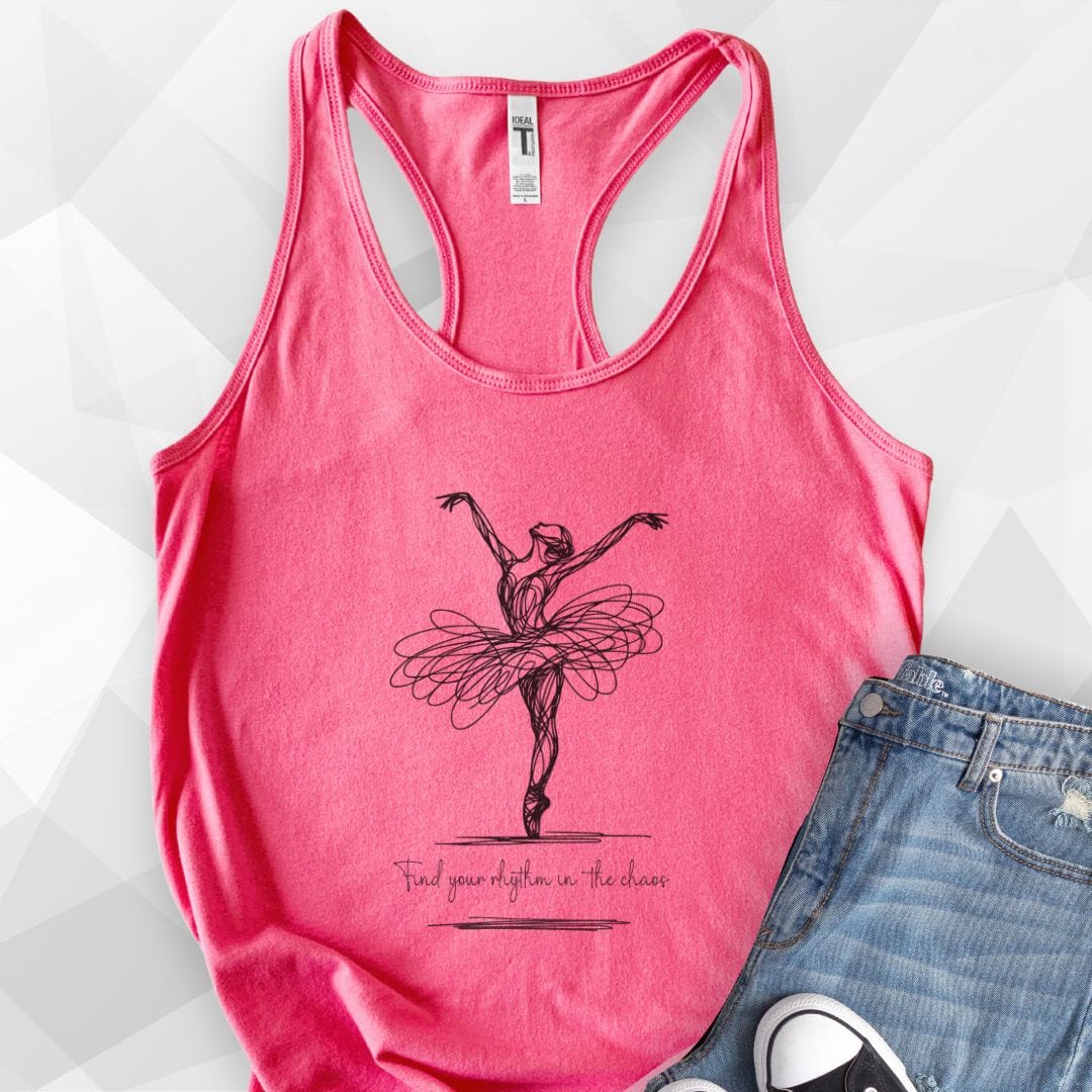Ballerina Chaos Tank Top - solid hot pink