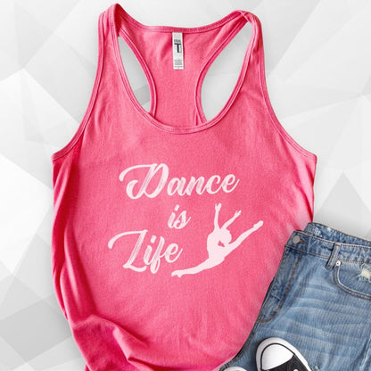 Dance Is Life Tank Top - Solid Hot Pink