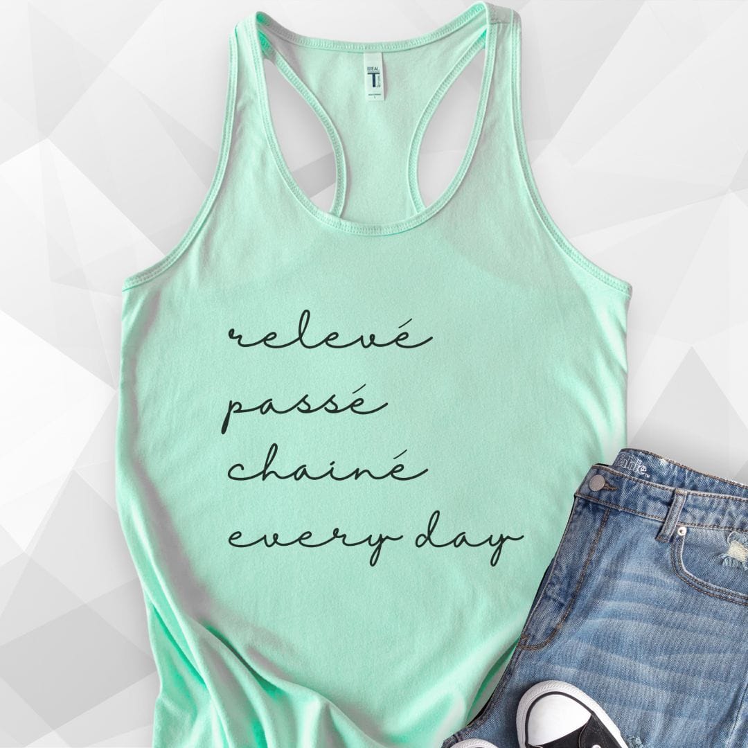 Releve, Passe, Chaine, Every Day Tank Top - Solid Mint