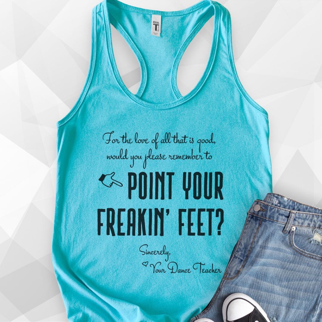 Freakin' Feet Tank Top - Solid Tahiti Blue