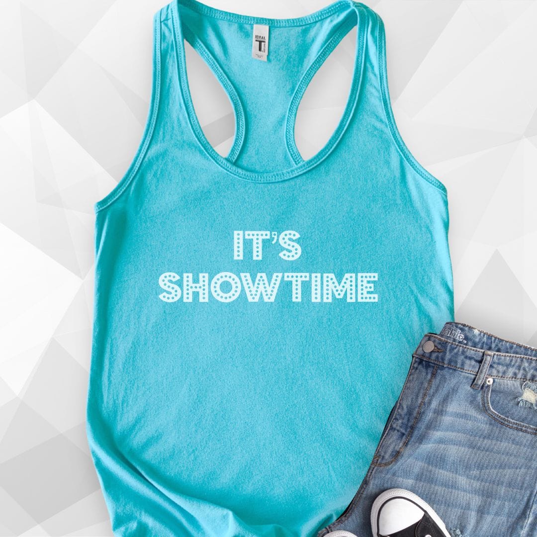 It's Showtime Tank Top - Solid Tahiti Blue