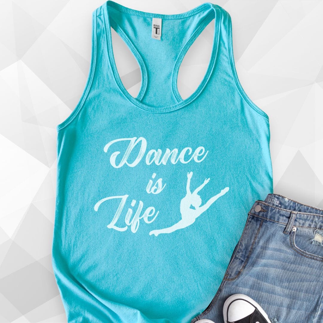 Dance Is Life Tank Top - Solid Tahiti Blue