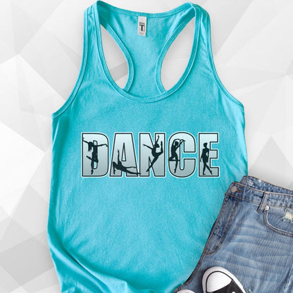 Dance Silhouettes Tank Top - tahiti blue