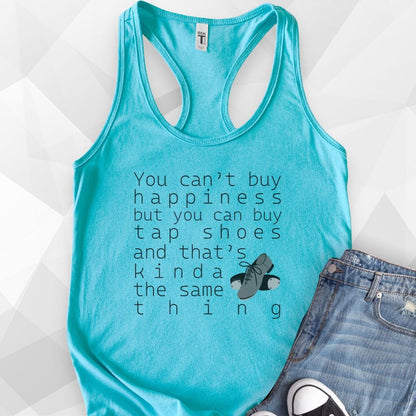 You Can Buy Tap Shoes Tank Top - Solid Tahiti Blue