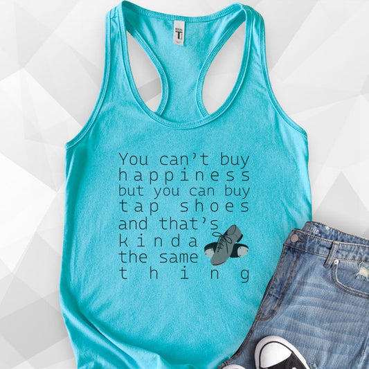 You Can Buy Tap Shoes Tank Top - Solid Tahiti Blue