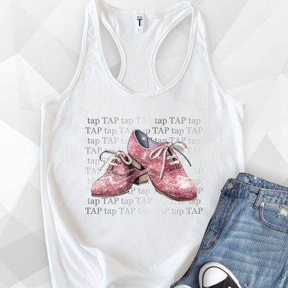 Pink Tap Shoes Tank Top - white.jpg