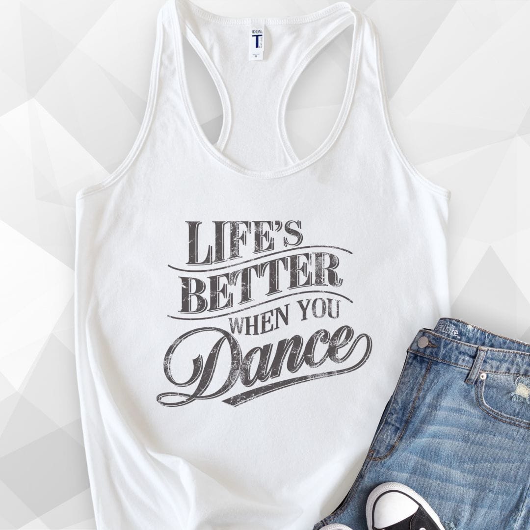 Life's Better Tank Top - Solid White