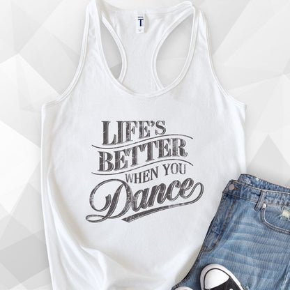 Life's Better Tank Top - Solid White