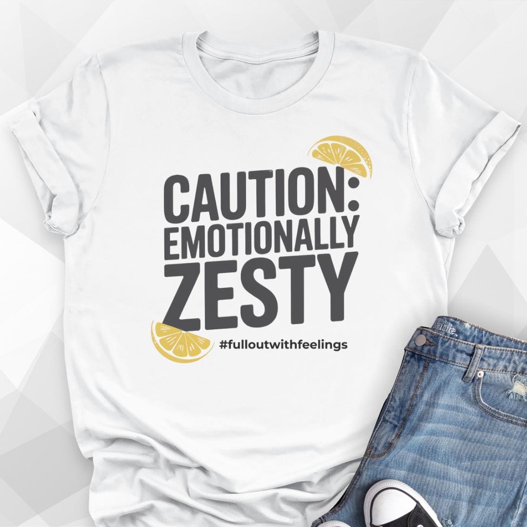 Emotionally Zesty T-shirt - white