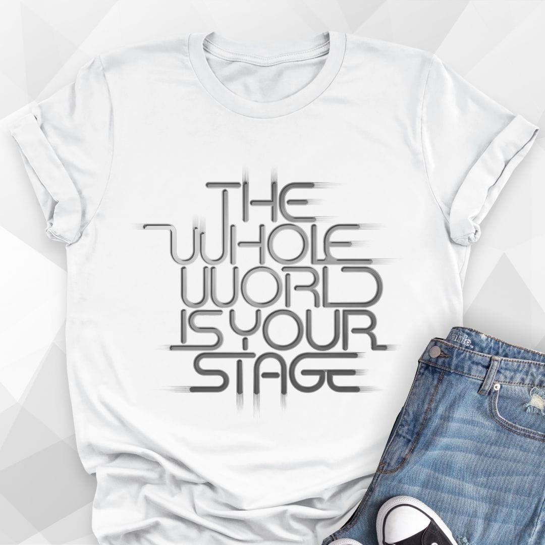 World Is Your Stage T-shirt - white