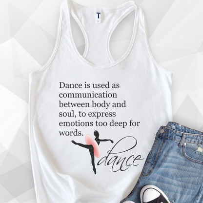 Inspirational Dance Quote Tank Top - white.jpg