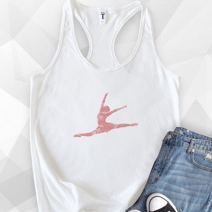 Grande Jete Ballet Tank Top - white